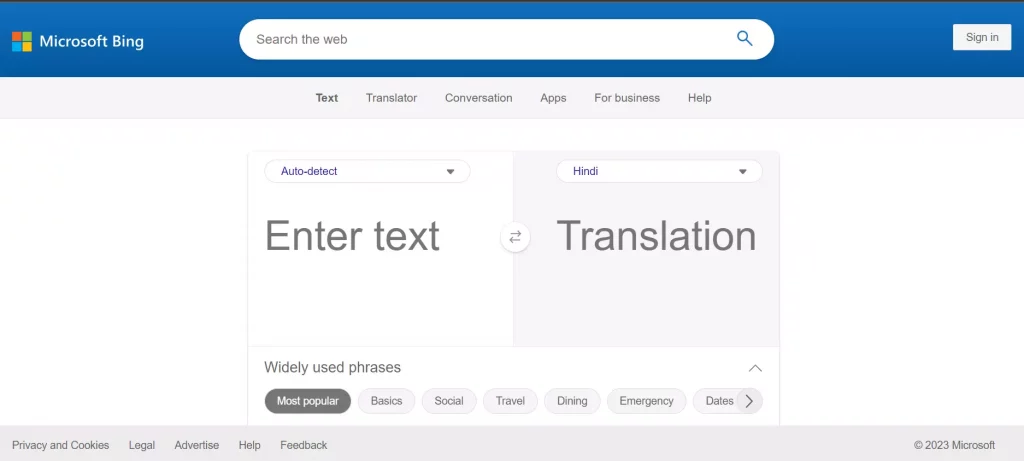 Microsoft translator