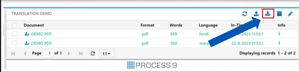 Click on Download button to download your translated PDF file